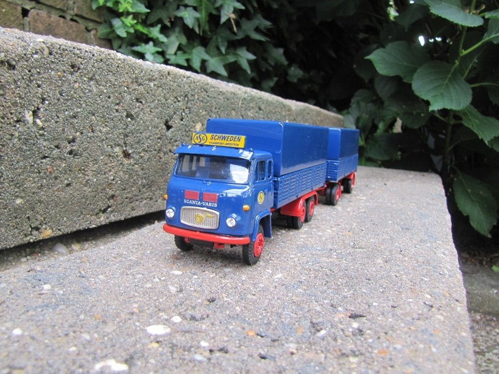 Tekno Scania LBS 76 frontstuur ASG Zweden., Hobby en Vrije tijd, Ophalen of Verzenden, Zo goed als nieuw, Bus of Vrachtwagen, Tekno