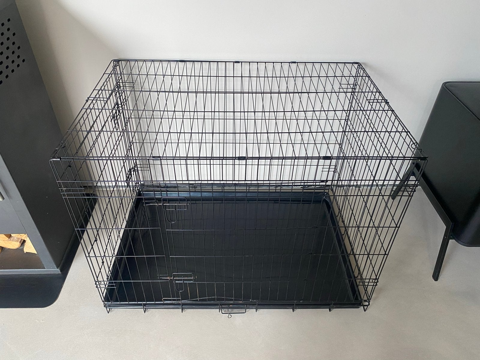 Hondenbench (opvouwbaar) - zwart - 106 x 71 x 77 cm, Ophalen, Gebruikt