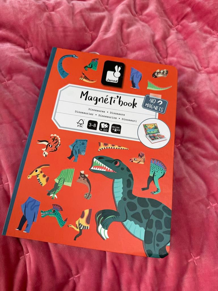 Janod Magneti'book Dinosaurus Magnetisch Boek, Kinderen en Baby's, Speelgoed | Educatief en Creatief, Ophalen of Verzenden, Zo goed als nieuw