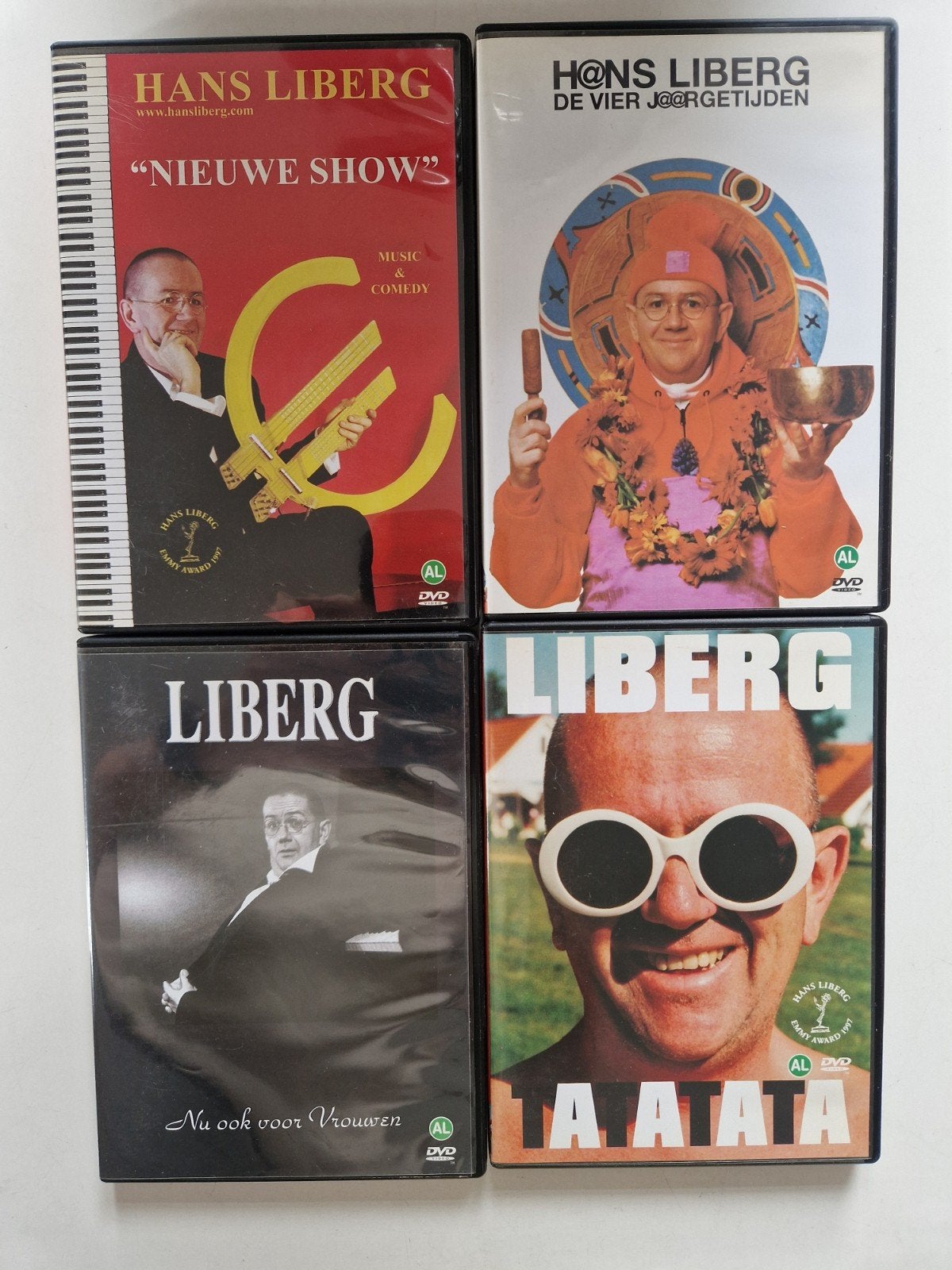Hans Liberg DVD Boxset - 4 shows, Cd's en Dvd's, Cd's | Humor en Cabaret, Gebruikt, Ophalen of Verzenden