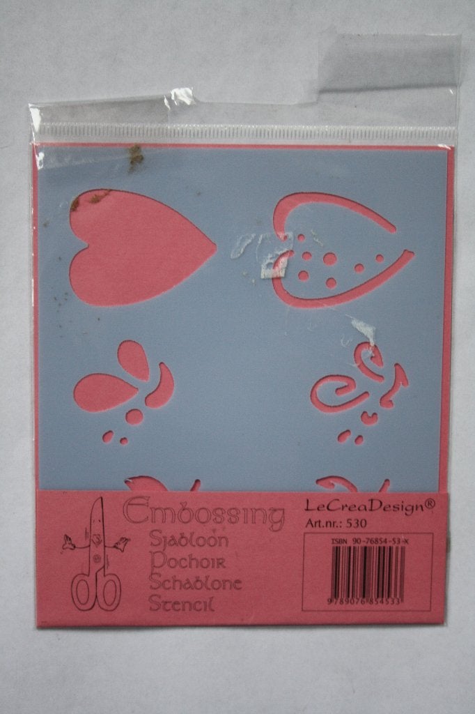 3 st Le Crea Design Embossingsmallen hartje/bloemen en kerst, Verzenden, Nieuw, Kerst, Pons of Mal