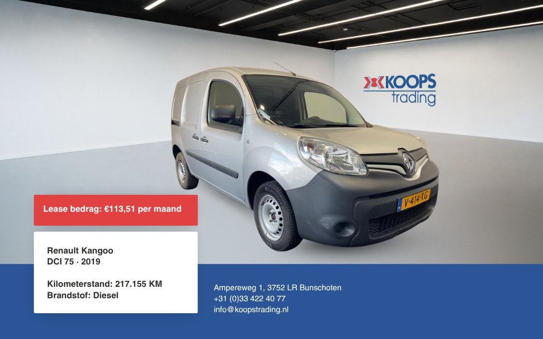 Renault Kangoo Kangoo Express dCi 75 Energy Comfort Euro 6 A, Auto's, Voorwielaandrijving, Gebruikt, Euro 6, 4 cilinders
