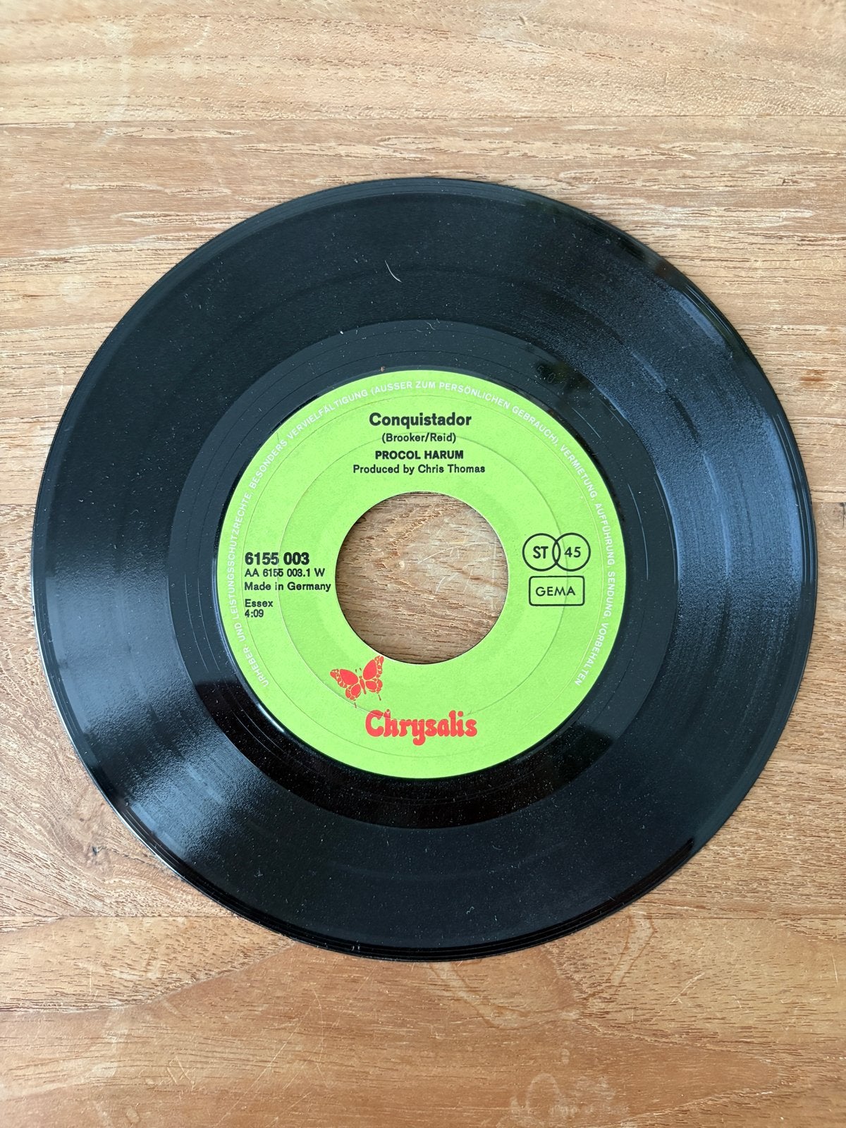 Procol Harum - Conquistador (Single, 7 inch) 027, Cd's en Dvd's, Gebruikt, 7 inch, Ophalen of Verzenden, EP