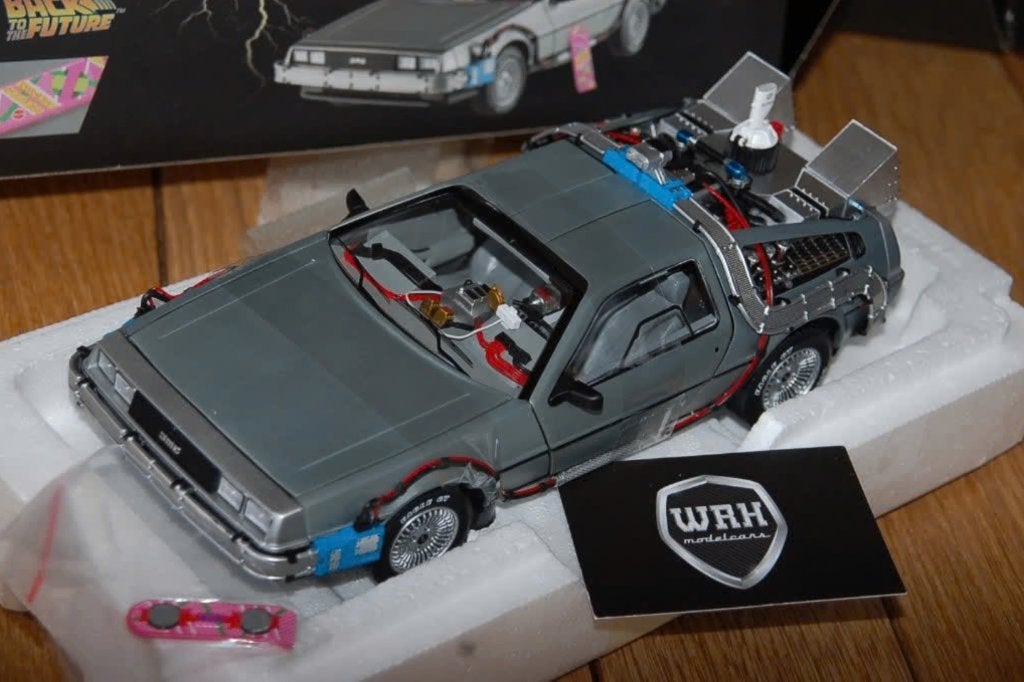 DELOREAN TIME MACHINE BACK TO THE FUTURE Hothweels elite WRH, Verzenden, Zo goed als nieuw, Auto, Hot Wheels