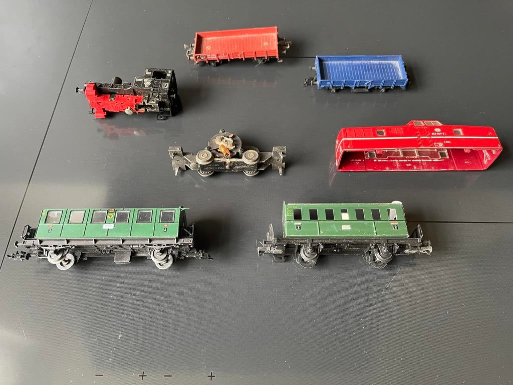 Fleischmann h0 locomotief en wagons, Gebruikt, Fleischmann, Ophalen of Verzenden, Analoog