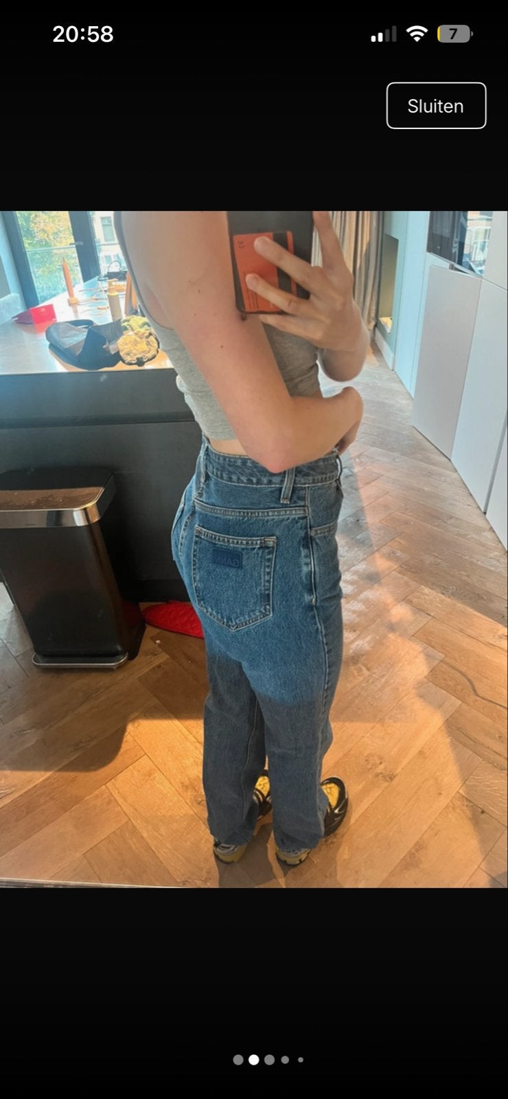 Ganni Denim straight leg  - Maat 27/34, Nieuw, Maat 36 (S), Lang, Verzenden