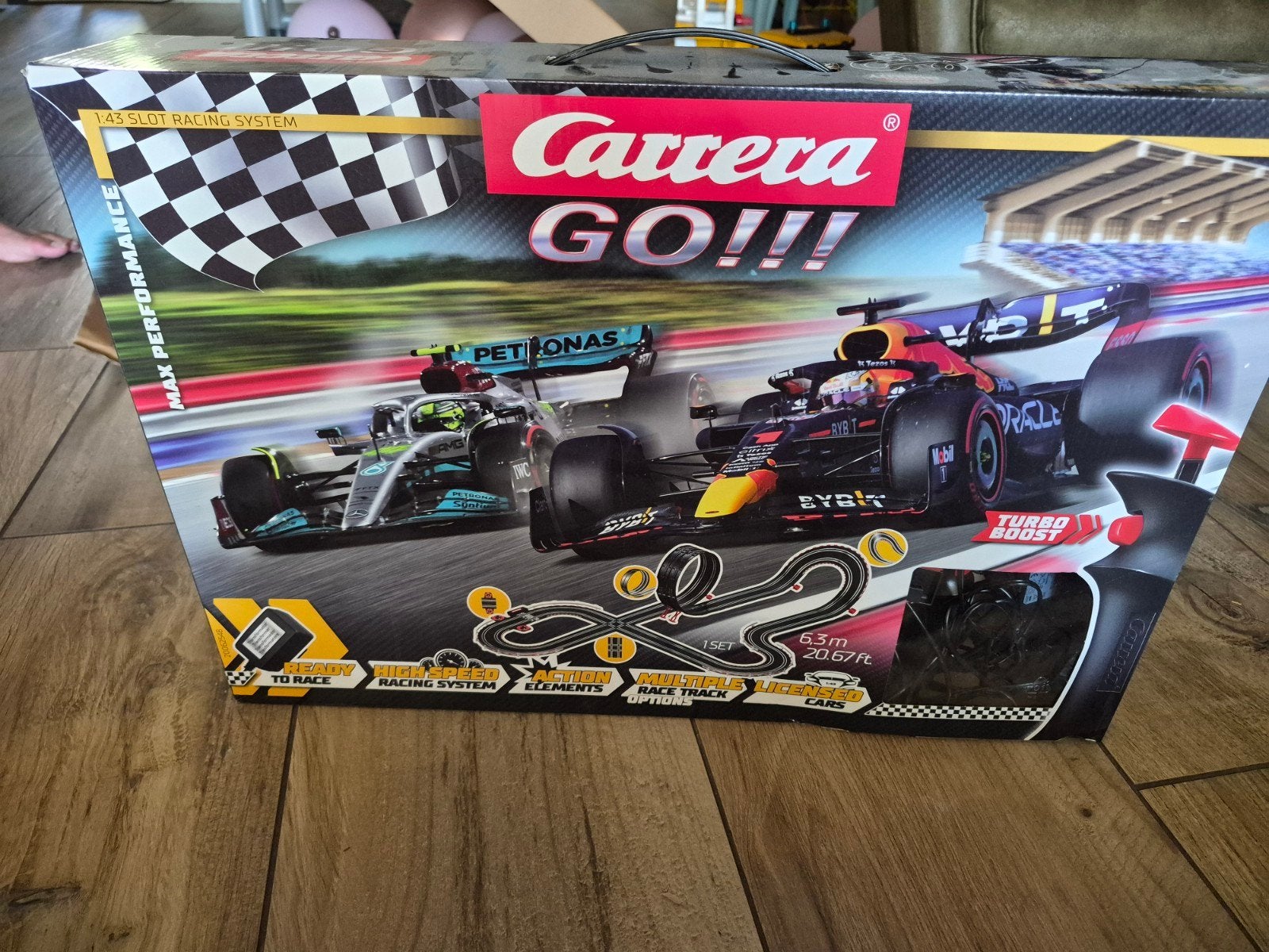 Carrera Go Racebaan Max Verstappen & Hamilton (compleet), Ophalen, Racebaan, Carrera, Zo goed als nieuw