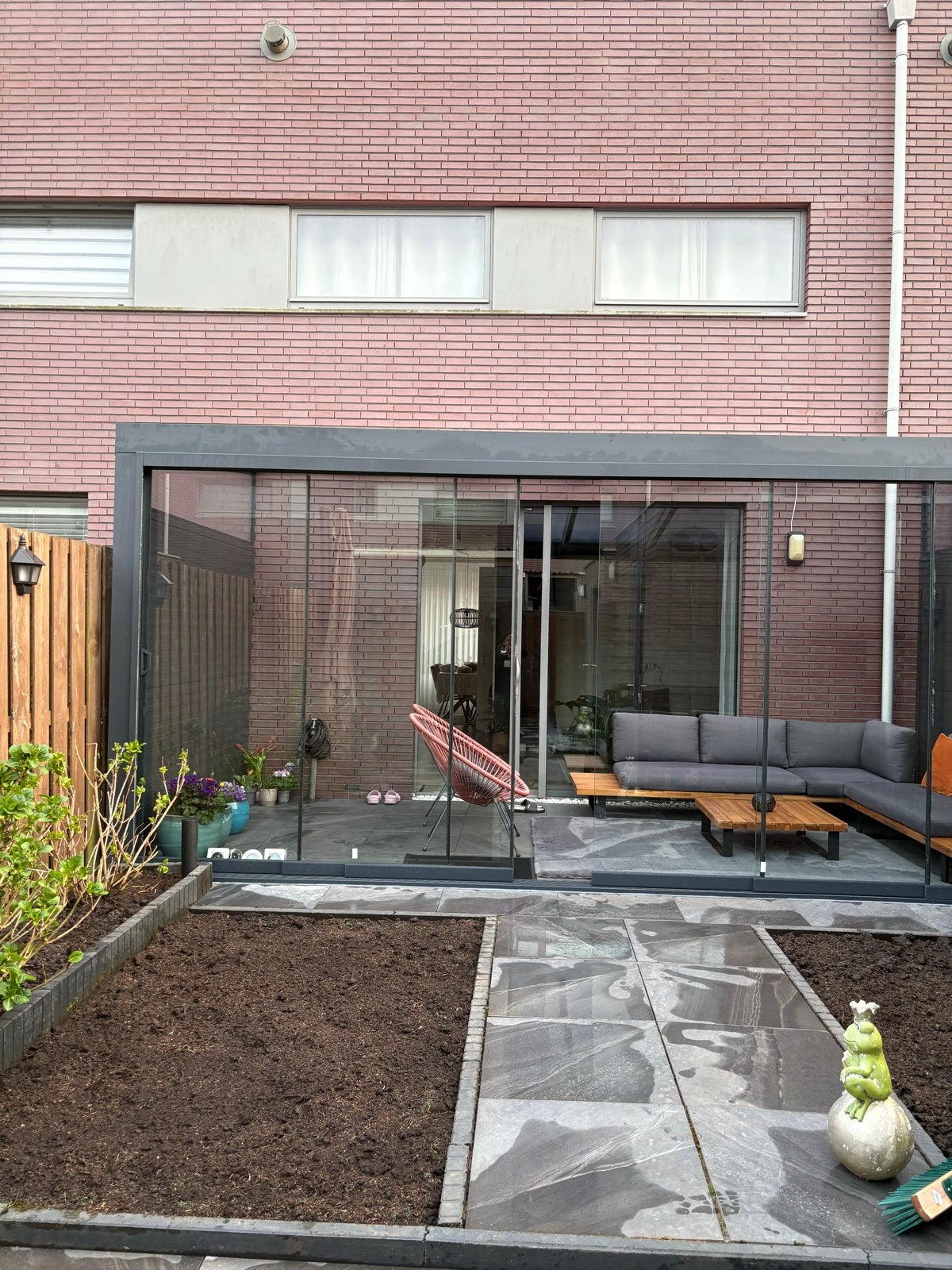 Hoekbank tuinbank 2,45x2,45, Tuin en Terras, Gebruikt, Meer dan 8 zitplaatsen, Ophalen of Verzenden, Loungeset