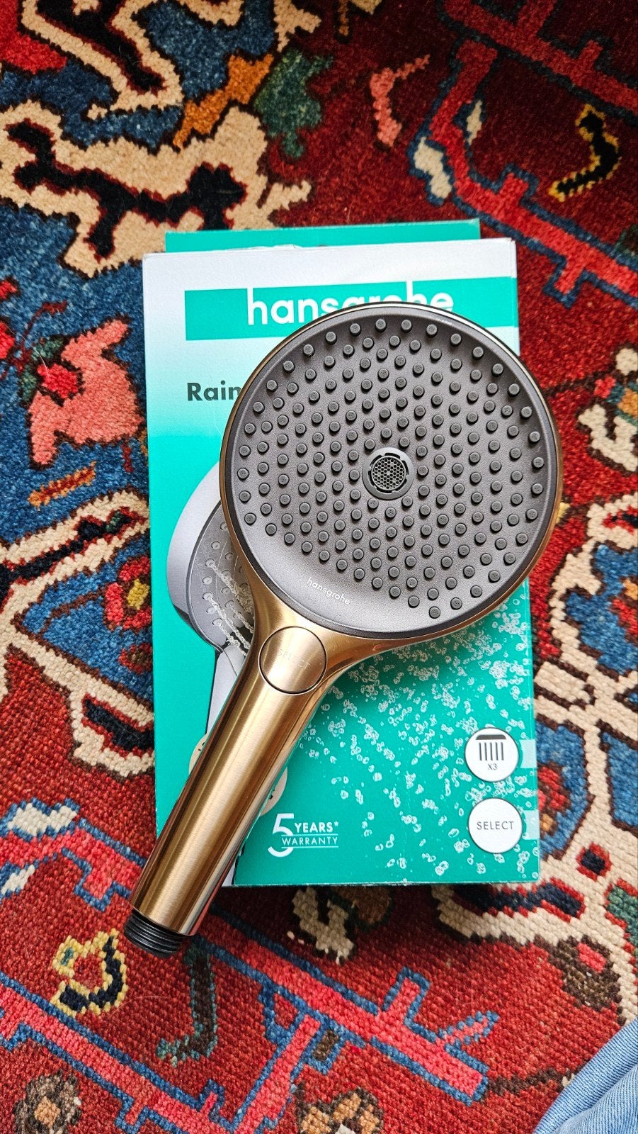 Hansgrohe hand douche 130 3jet Rainfinity Brushed Bronze, Ophalen of Verzenden, Nieuw, Wit