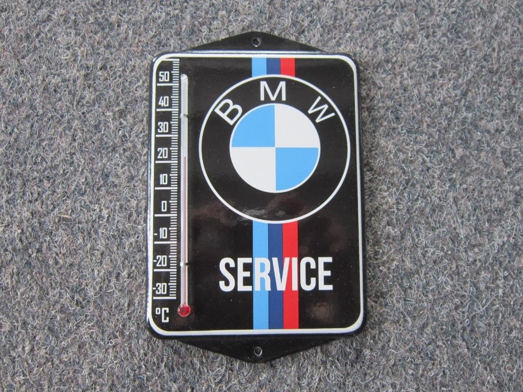 BMW EMAILLE THERMOMETER, Verzamelen, Merken en Reclamevoorwerpen, Ophalen, Zo goed als nieuw, Reclamebord