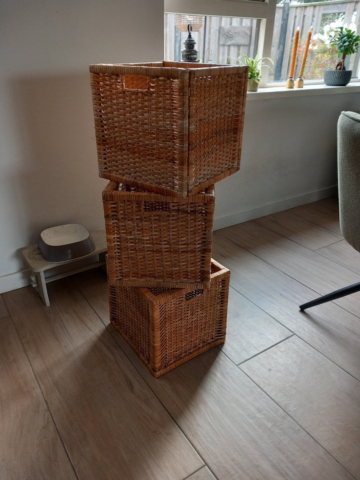 Set van 4 rotan manden ikea kallax, Ophalen, 50 tot 100 cm, Minder dan 50 cm