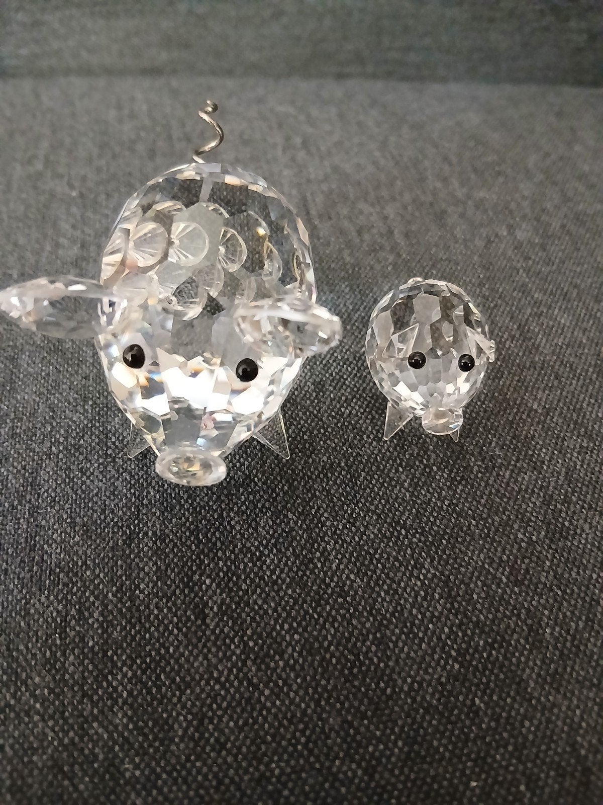 Swarovski Kristallen Varkentjes - Groot en Klein, Ophalen, Zo goed als nieuw, Figuurtje