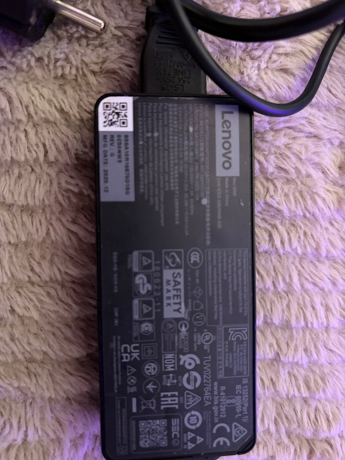 Lenovo 65W USB-C Oplader - Zo goed als nieuw, Computers en Software, Ophalen of Verzenden, Zo goed als nieuw