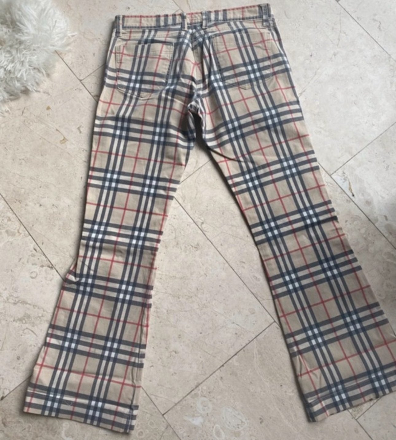Burberry London Nova Check Broek Maat S, Kleding | Dames, Ophalen, Zo goed als nieuw, Maat 36 (S), Beige