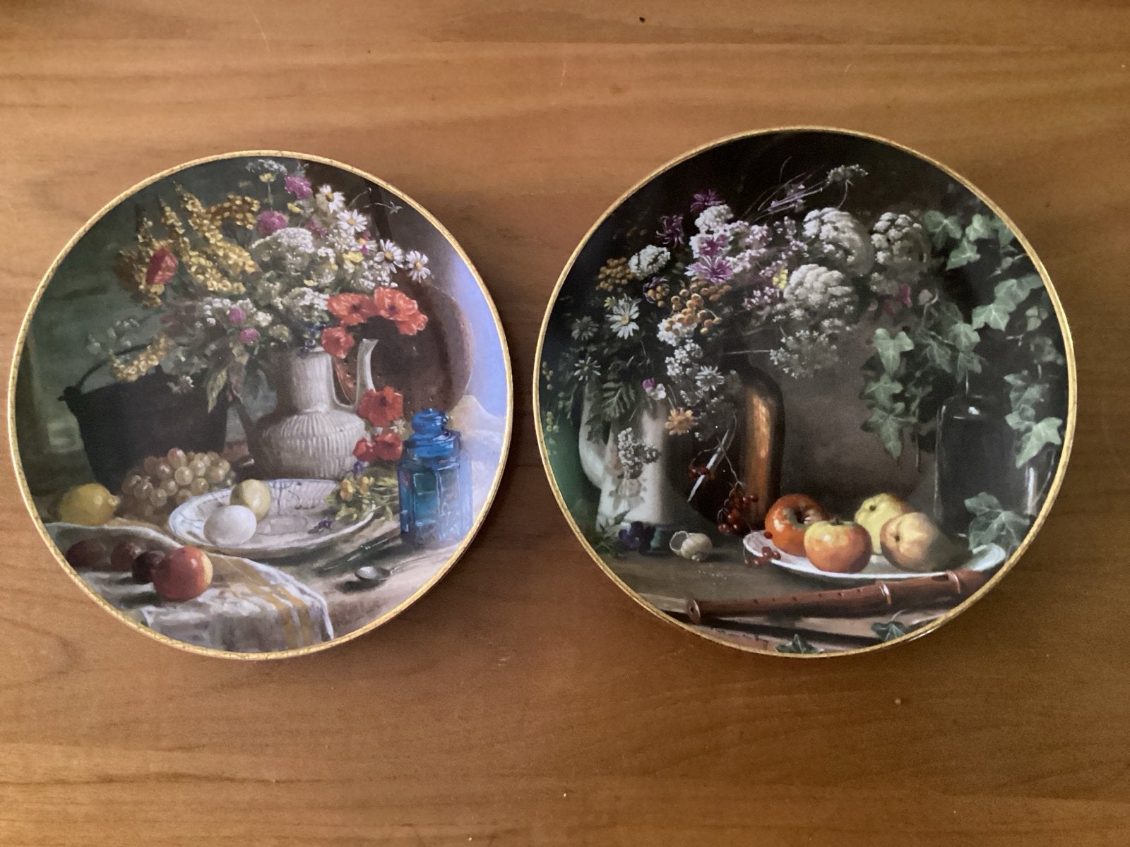 Twee decoratieve borden 'Ochtend Stillevens' en 'Stillevens, Antiek en Kunst, Ophalen of Verzenden