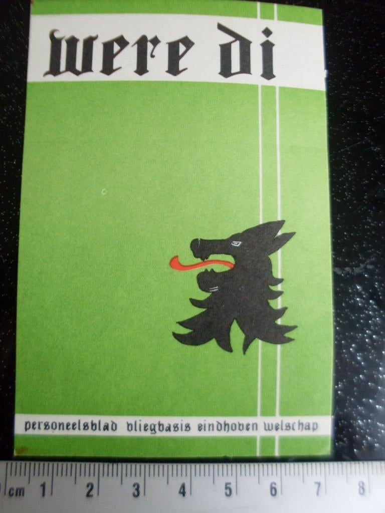 sticker were di logo personeelsblad vliegbasis eindhoven, Verzenden, Zo goed als nieuw, Bedrijf of Vereniging