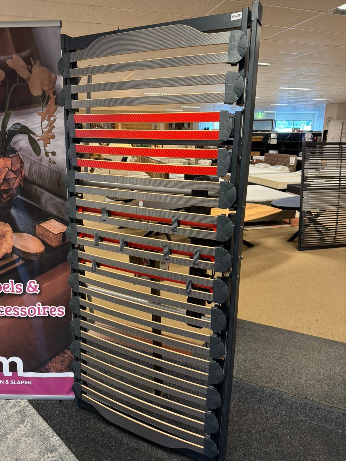 Elektrisch 90x200cm verstelbare lattenbodem met 28 lats, Ophalen, 90 cm, Eenpersoons, Nieuw