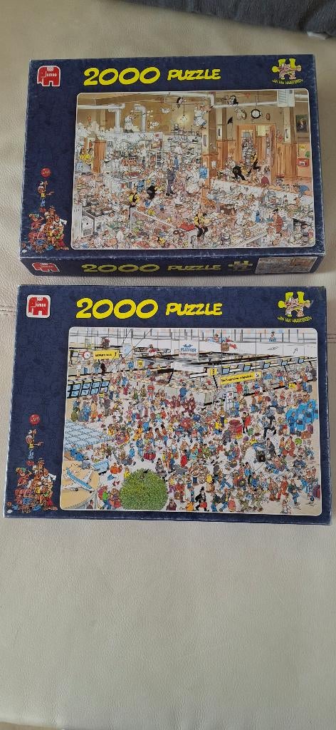 2 Puzzels Jan van Haasteren  (2000 stukjes), Hobby en Vrije tijd, Denksport en Puzzels, Ophalen of Verzenden, Meer dan 1500 stukjes
