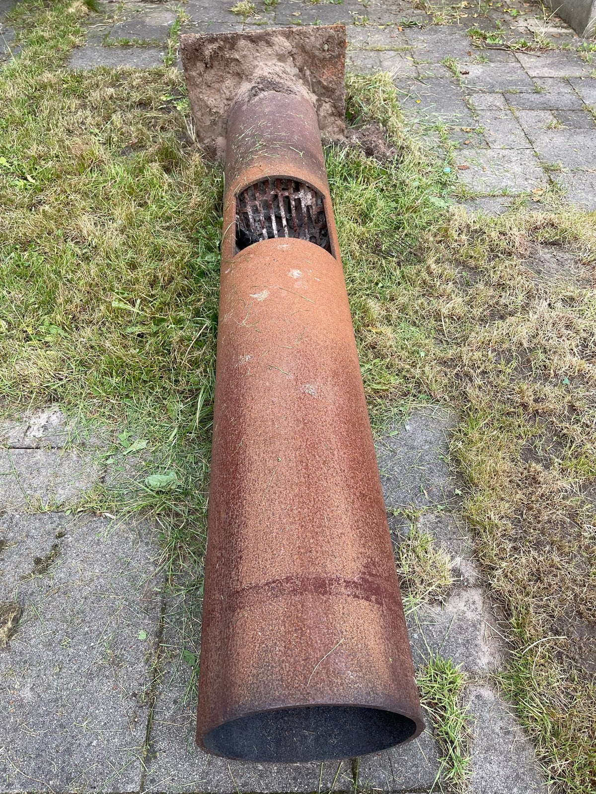 Gratis af te halen: ijzeren/stalen vuurkorf van 240cm, Ophalen, Gebruikt, 250 mm of meer