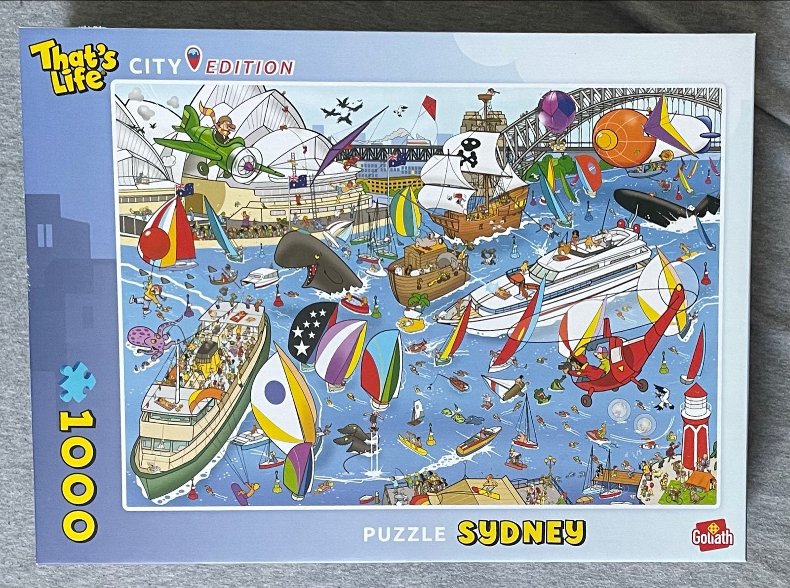 Funny That's Life City Edition Sydney Puzzel 1000 stukjes, Ophalen of Verzenden, 500 t/m 1500 stukjes, Zo goed als nieuw, Legpuzzel