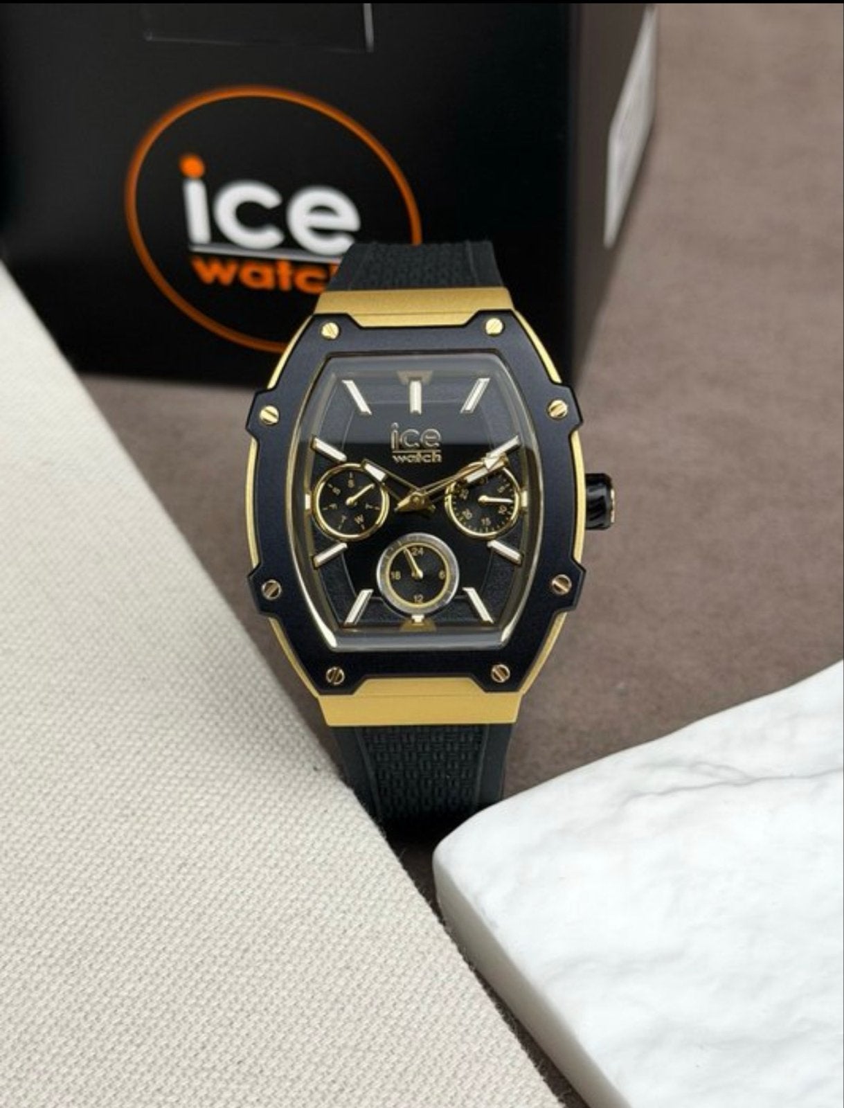 Ice-Watch Boliday Zwart/Goud - Nieuw in doos, Overige merken, Kunststof, Polshorloge, Nieuw