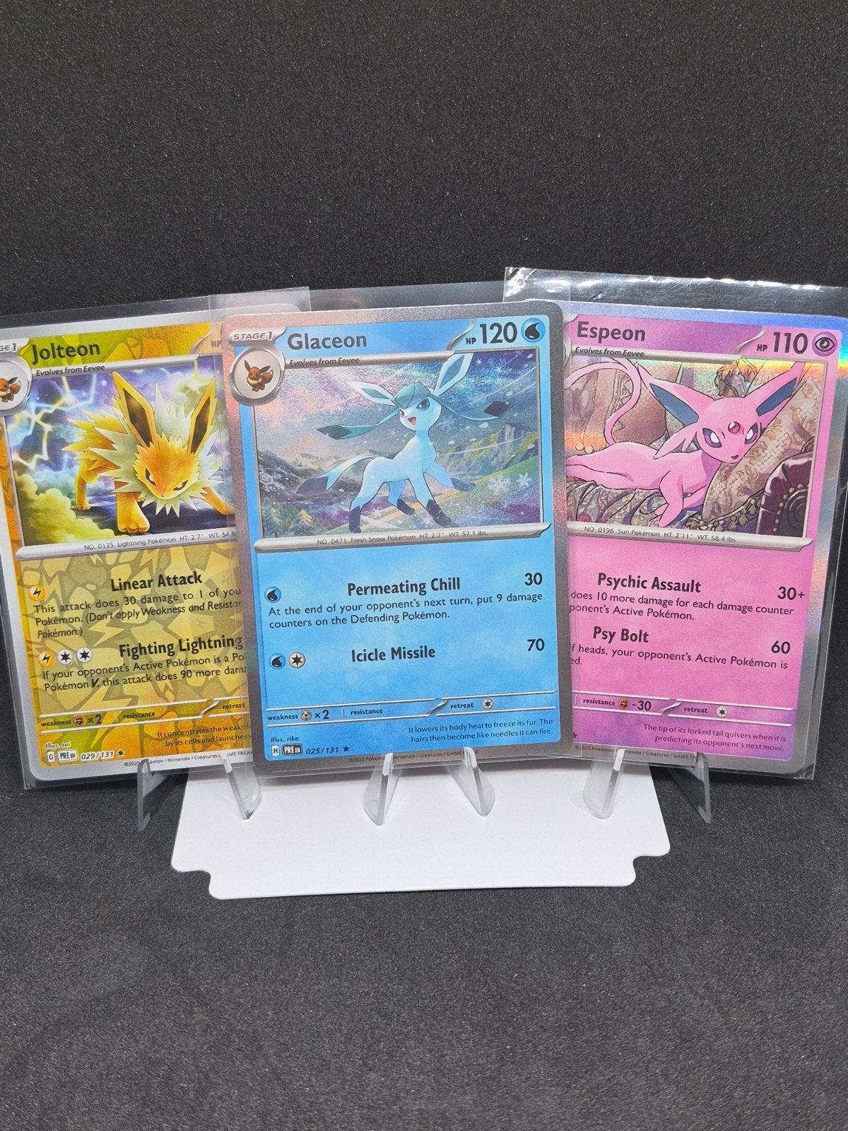 Eeveelutions Pokémon Kaarten Lot (3 Kaarten), Ophalen of Verzenden, Zo goed als nieuw, Meerdere kaarten
