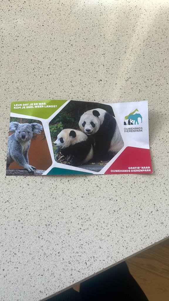 Voucher 1 persoon tot 16 jaar gratis ouwehands dierenpark, Tickets en Kaartjes, Kortingen en Cadeaubonnen, Eén persoon, Kortingsbon
