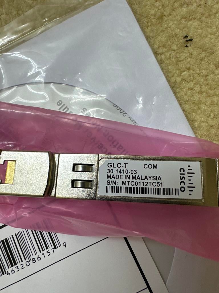 Cisco GLC-T SFP Transceiver Module - Nieuw in verpakking, Ophalen of Verzenden, Zo goed als nieuw
