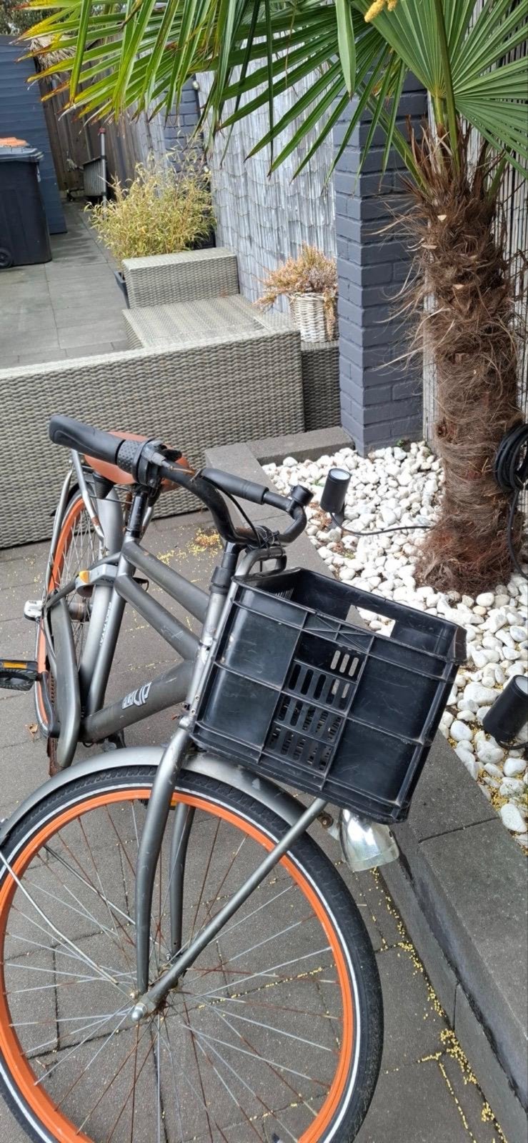 Sparta pick up 26 inch met krat en oranje accenten, Ophalen, Gebruikt, 26 inch of meer, Versnellingen