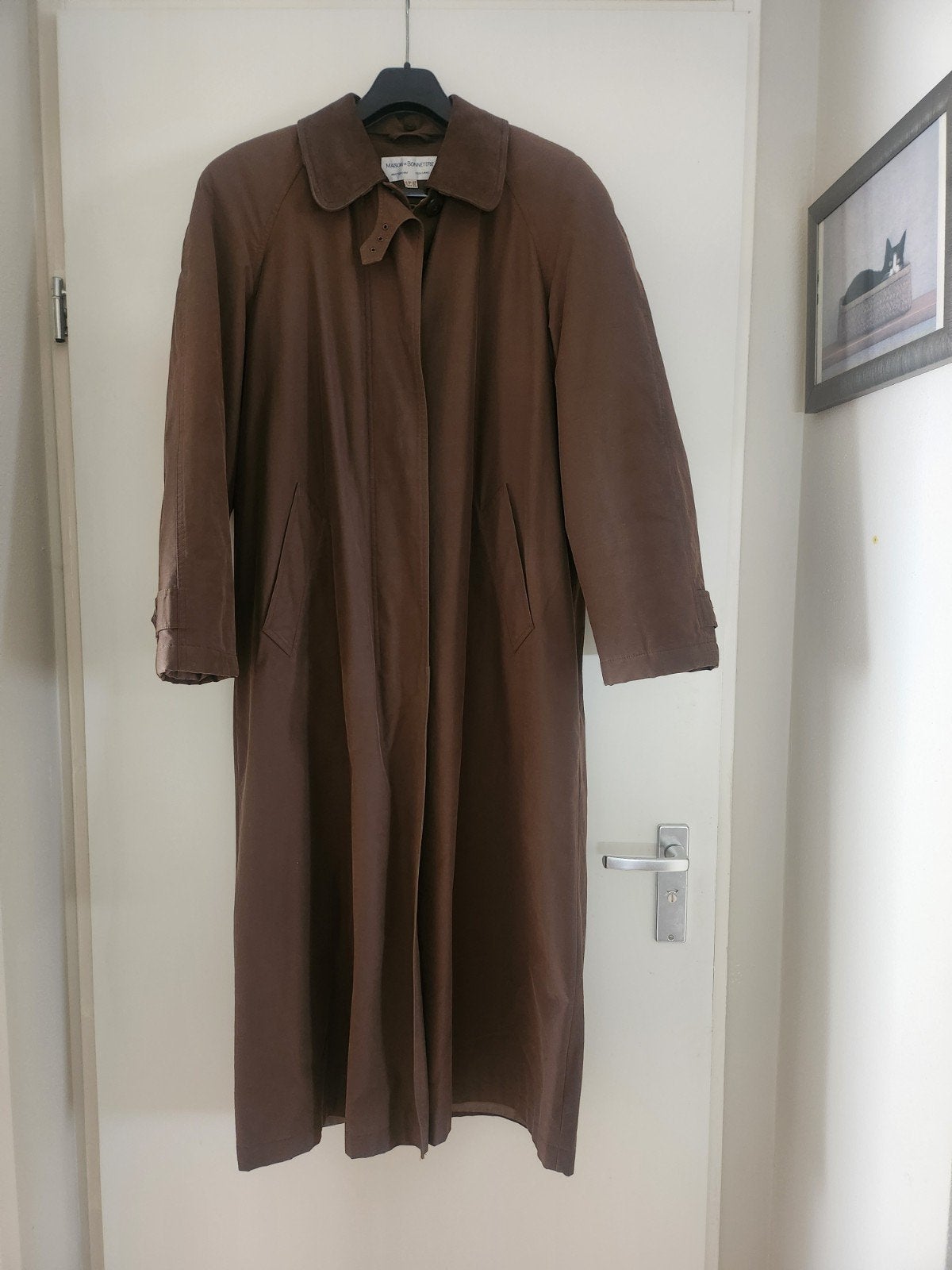 Vintage Maison de Bonneterie trenchcoat - Bruin maat 40 (M L, Maison de Bonneterie, Ophalen of Verzenden, Bruin