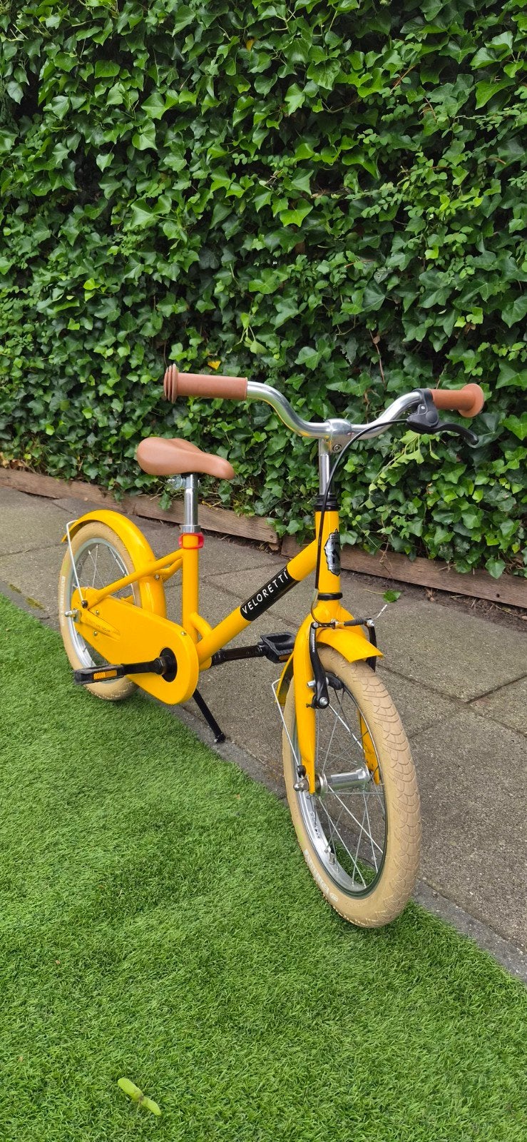 Gele Veloretti 16 inch kinderfiets, Ophalen, Zo goed als nieuw, 16 tot 20 inch, Veloretti