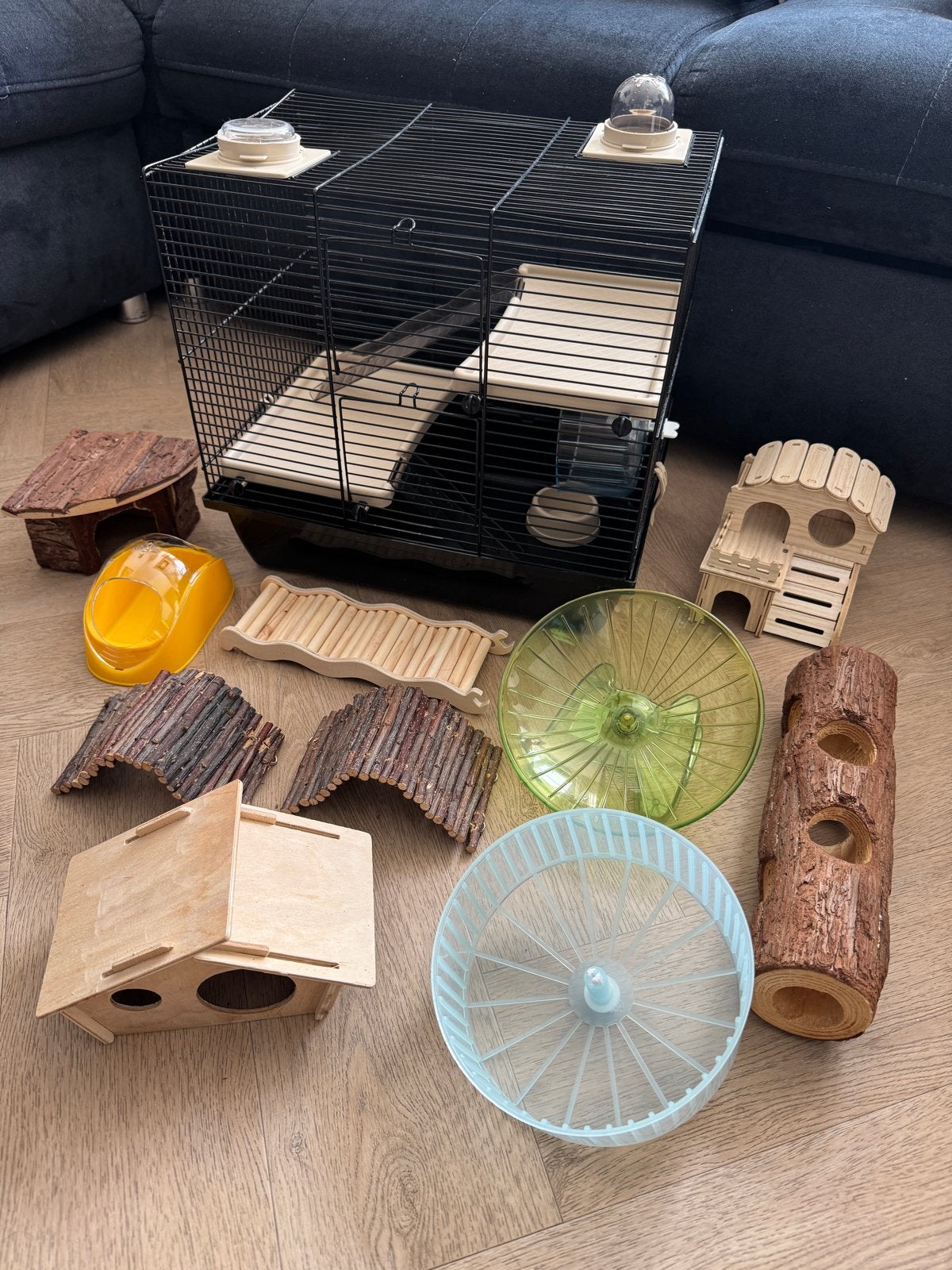 Hamsterkooi + veel accessoires, Ophalen, Zo goed als nieuw