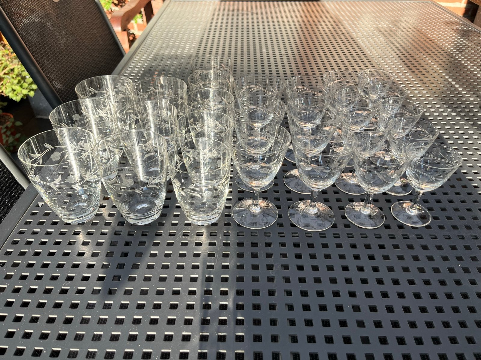 Diverse glasservies set, Ophalen