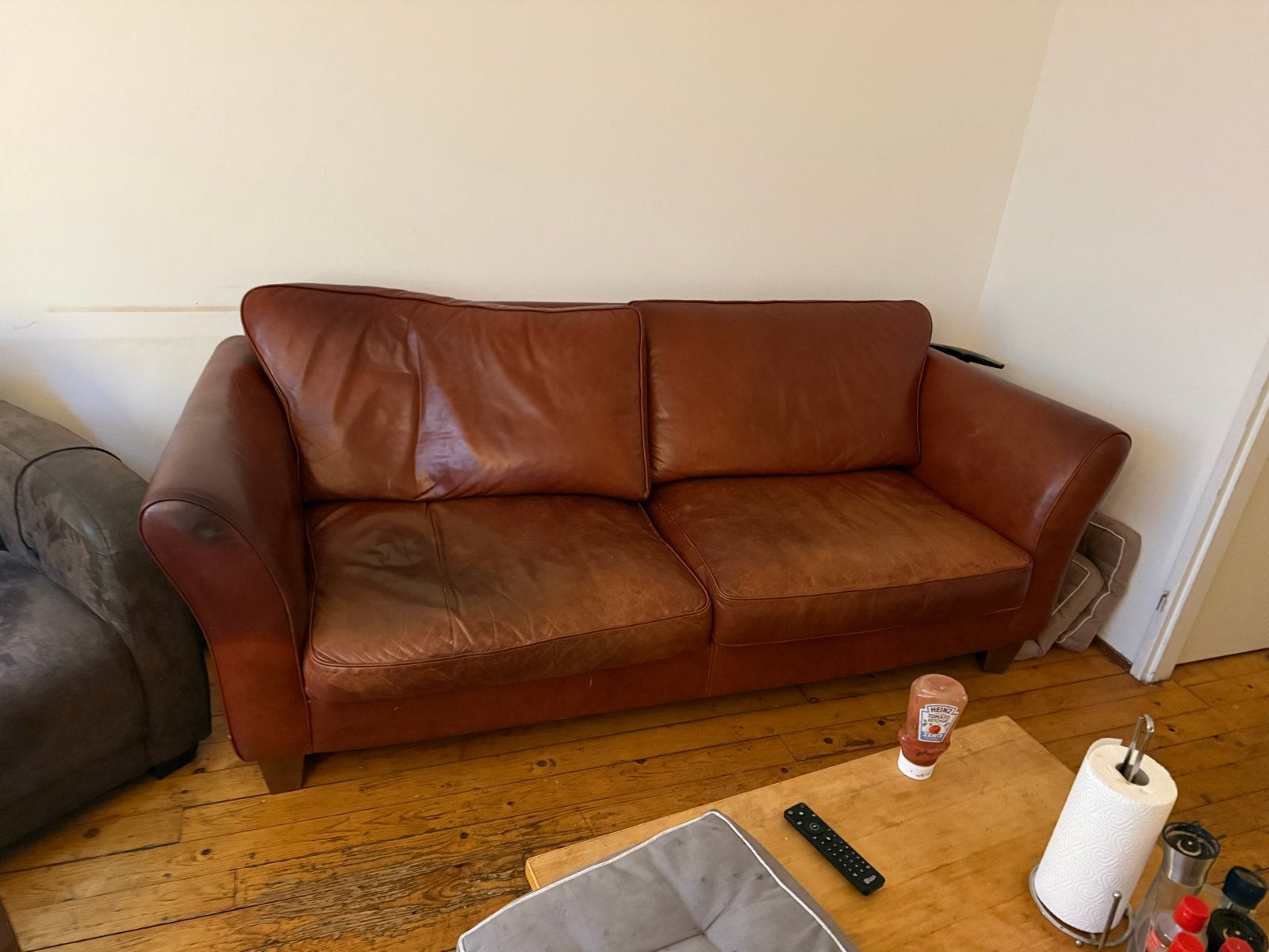 Leren bank 200x90 cm - Direct op te halen!, Ophalen, Gebruikt, 150 tot 200 cm, Driepersoons