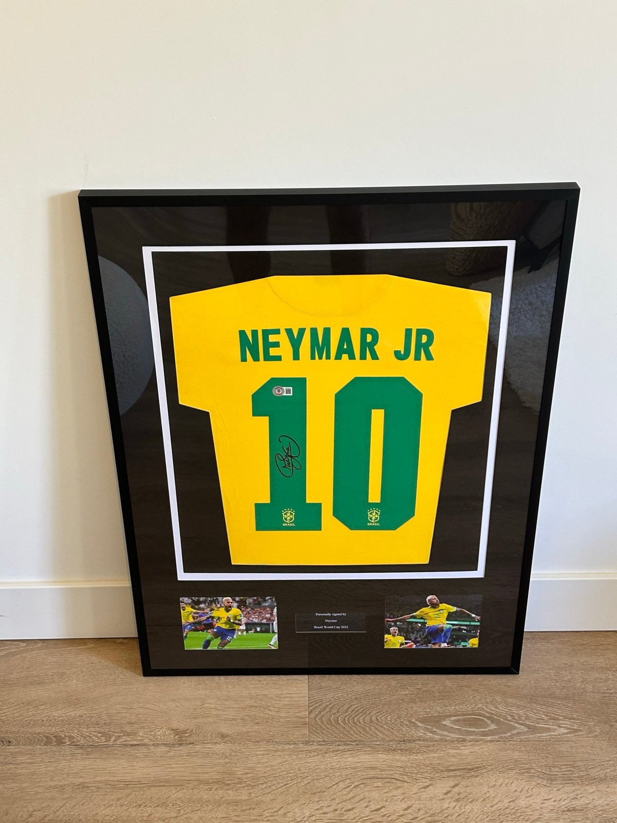 Neymar Jr gesigneerd shirt Brazilië WK 2022 + COA Beckett, Ophalen of Verzenden, Zo goed als nieuw, Buitenlandse clubs, Shirt