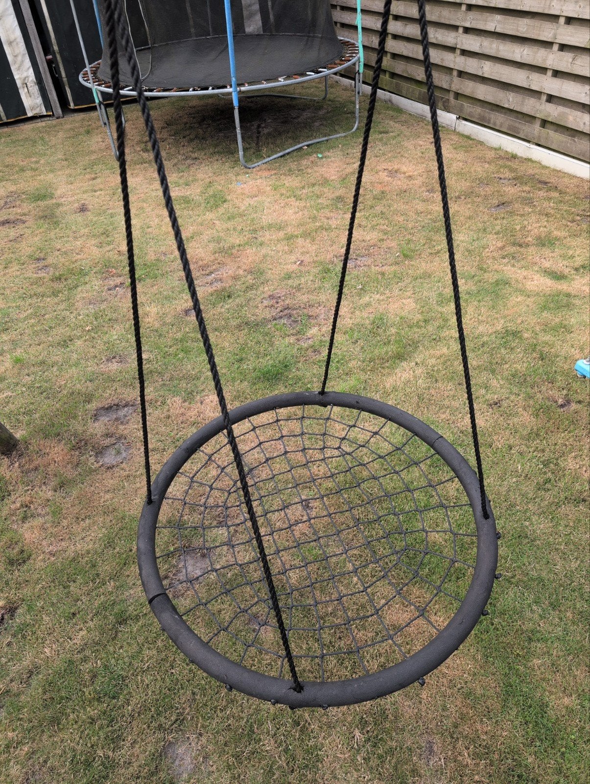 Nestschommel 100 cm Zwart - schommel net met schuimrand, Ophalen, Gebruikt, Schommel