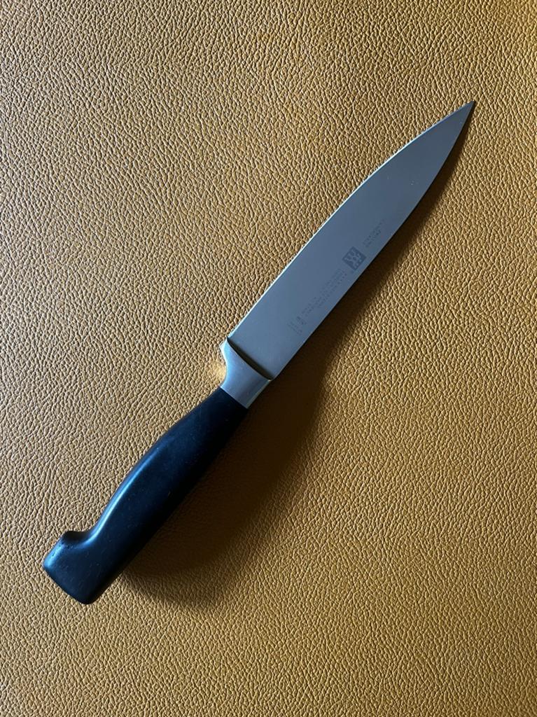 Zwilling koksmes 16cm, Vier sterren serie, Huis en Inrichting, Keuken | Bestek, Ophalen of Verzenden, Zo goed als nieuw, Rvs of Chroom