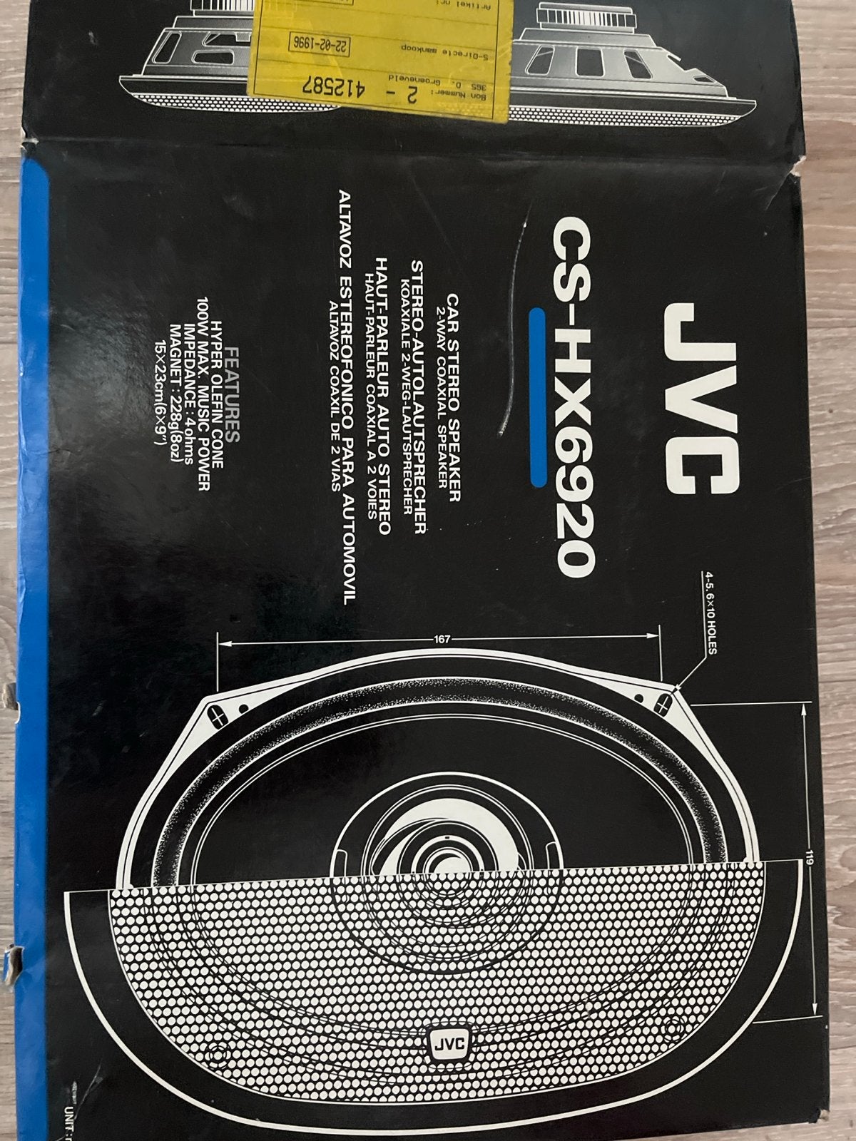 JVC CS-HX6920 Car Stereo Speakers - Nieuw in doos, Ophalen of Verzenden, Nieuw