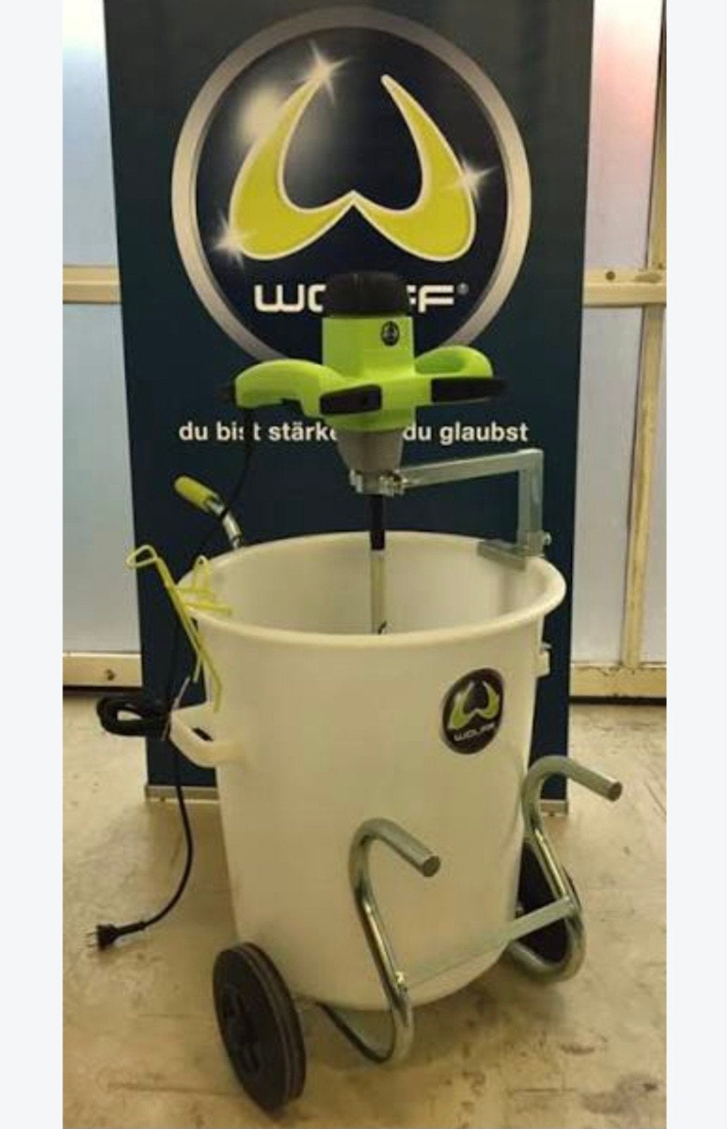 Wolff Mengstation 75L compleet met Power X 1600 mixer, Doe-het-zelf en Verbouw, Ophalen of Verzenden, Zo goed als nieuw