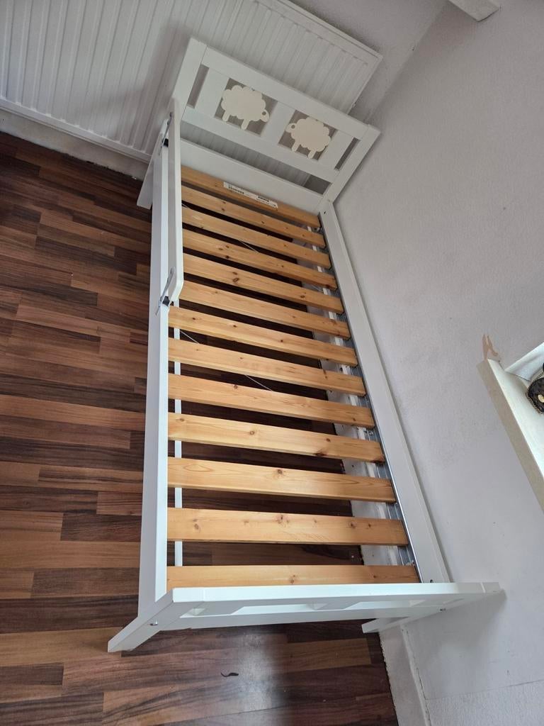 IKEA SULTAN LADE Kinderbed 70x160 cm met lattenbodem, Huis en Inrichting, Ophalen, Gebruikt, Wit, 190 cm of minder