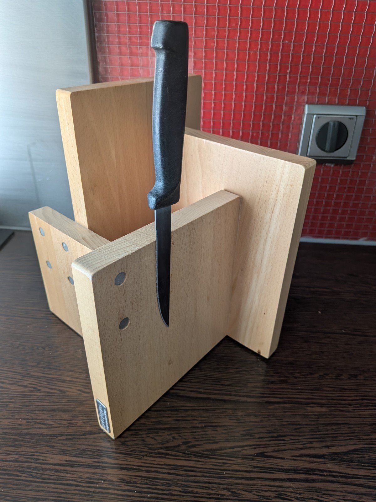 messen blok artelegno Italiaans design, Overige typen, Ophalen of Verzenden, Gebruikt, Hout