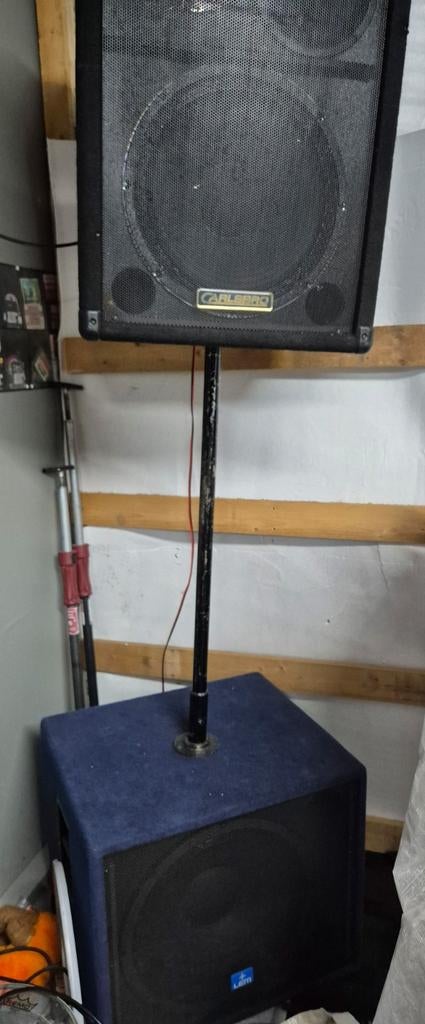 Zanginstallatie met 2 monitors en mengpaneel, Muziek en Instrumenten, Versterkers | Keyboard, Monitor en PA, Ophalen, Minder dan 500 watt