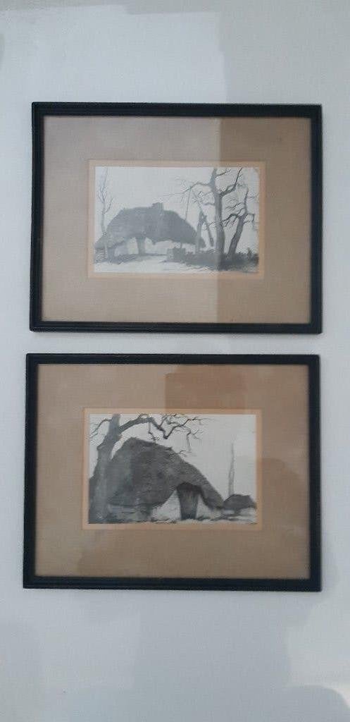 etsen, Antiek en Kunst, Kunst | Etsen en Gravures, 19 cm, Ophalen of Verzenden, 24 cm, 1900 - 1949