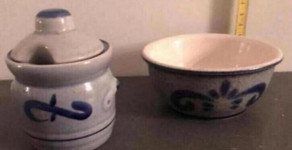 Kruidenboterpot en schaaltje, Ophalen, Zo goed als nieuw, Overige stijlen, Schaal of Schalen