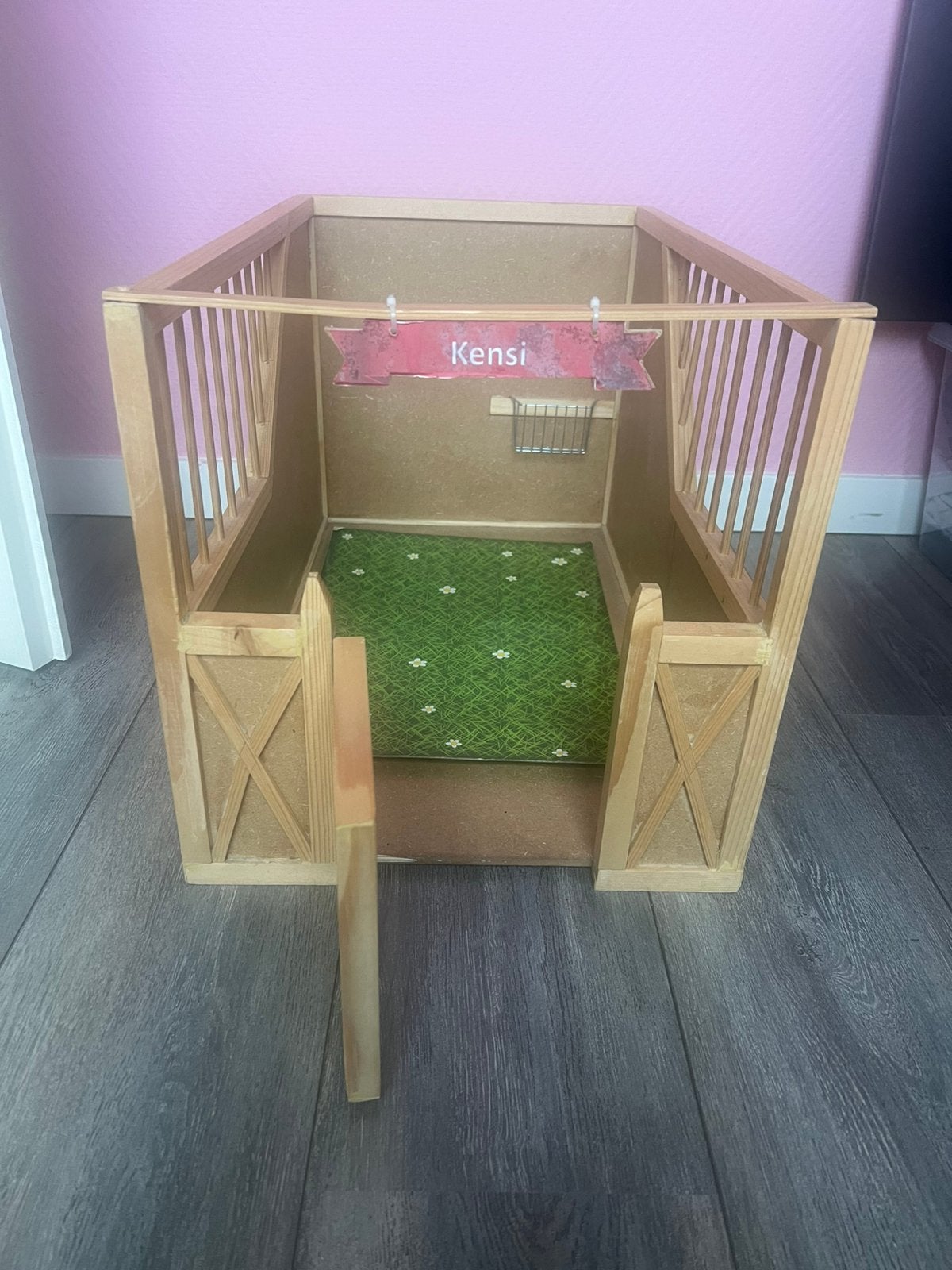 Houten (crafty pony) stal, Ophalen