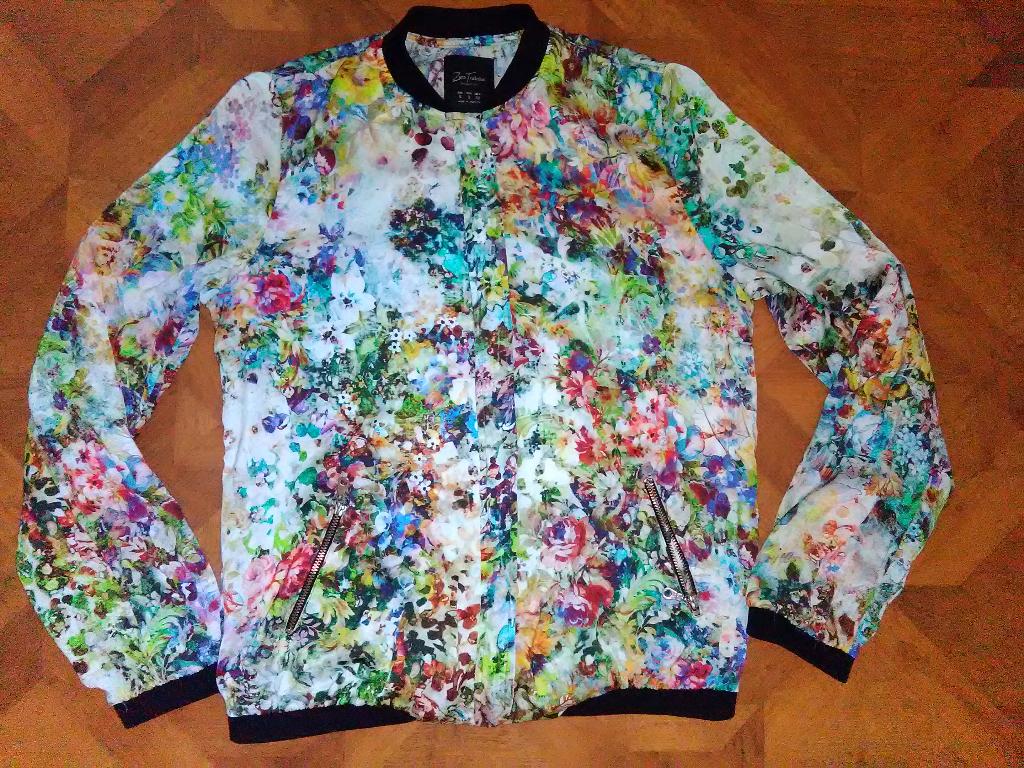 Zara Trafaluc bomber zomer jas bloemen maat S, Overige kleuren, Zara, Ophalen of Verzenden, Zo goed als nieuw