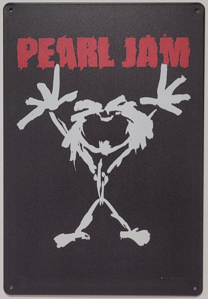 Pearl Jam Stickman reclamebord van metaal wandbord decoratie, Info@deconoord.nl, Deco Noord, Nieuw, Ophalen of Verzenden