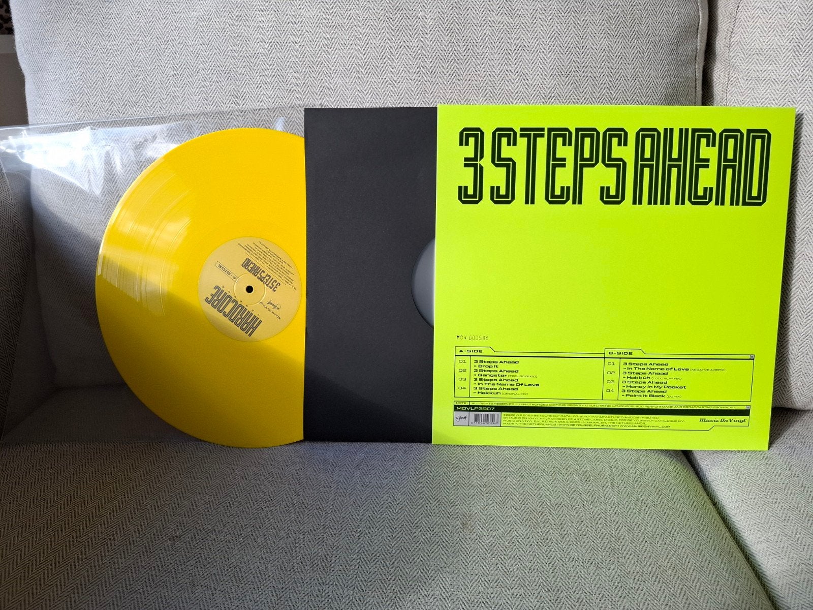 3 Steps Ahead yellow limited vinyl - hardcore legends, Ophalen of Verzenden, EP, 12 inch, Nieuw in verpakking