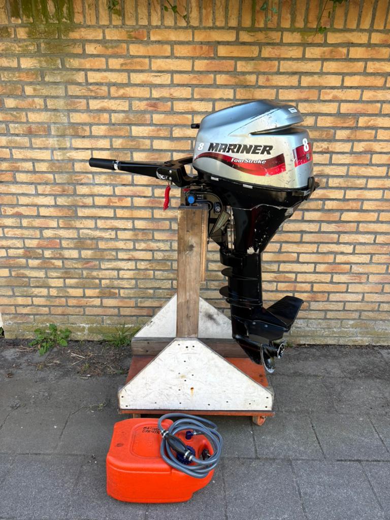 Mariner 8 pk 4 takt langstaart buitenboordmotor boot motor., Watersport en Boten, Buiten- en Binnenboordmotoren, Ophalen, Gebruikt