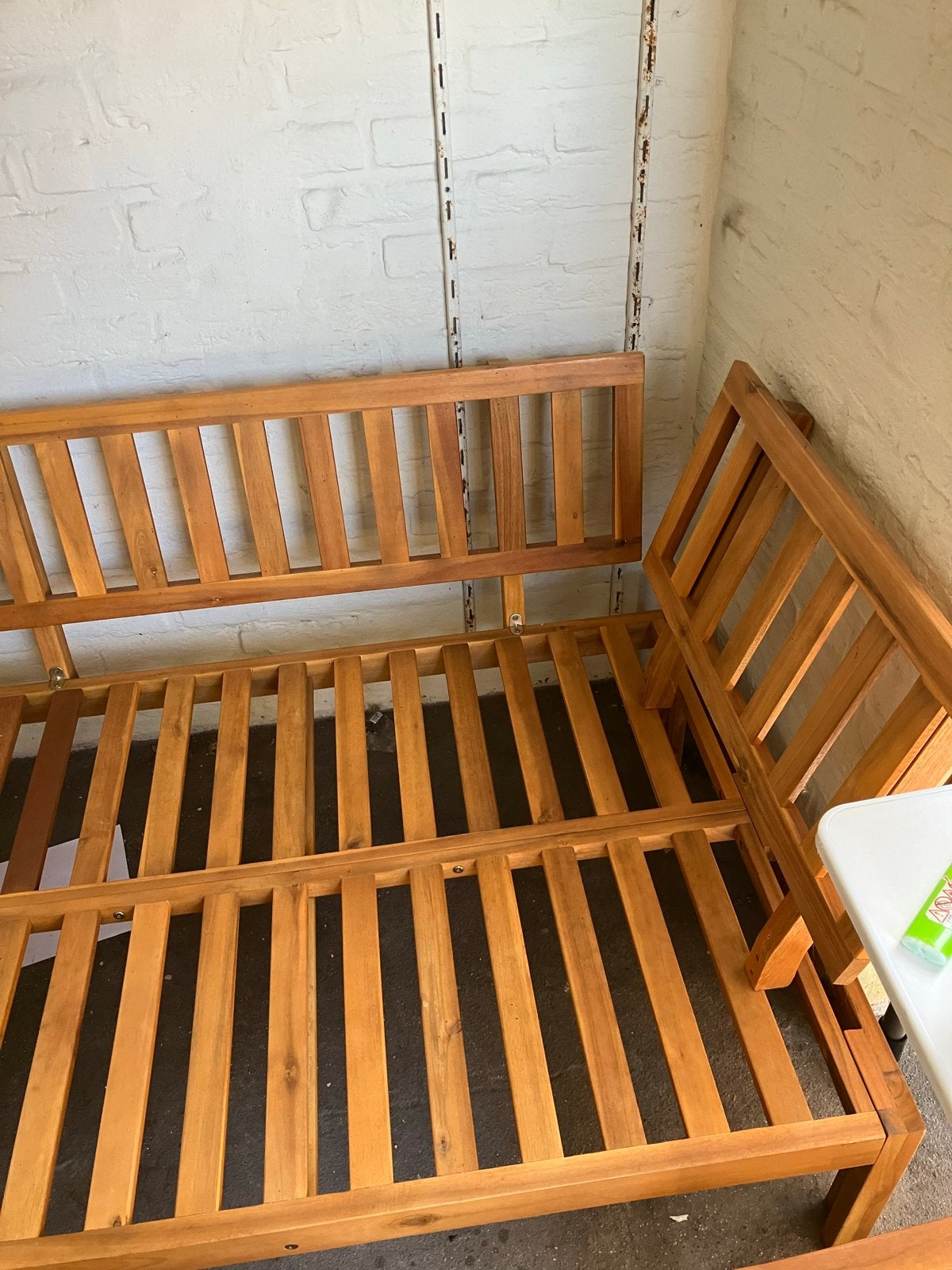 Palletbank met kussens, Ophalen, Zo goed als nieuw